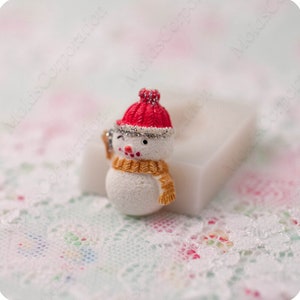 Snowman Silicone Mould, For Polymer Clay, Food Safe Flexible Molds, For Epoxy Resin, Soap, Fondant, Wax, Earrings Mold, Candy Mould, M288