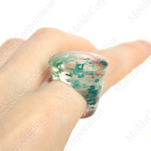Ring mold, US 8, Silicone mold, Jewelry mold, Mold for epoxy resin, Vertical casting, Resin mold, Transparent clear, Jewelr