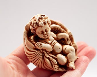 Cute Sleeping Baby Angel Silicone Mold, 64x51mm, Food Chocolate Mould, Soap, Gypsum Mold, Baby Mold, Fondant Cake Mold, Wax, Angel Mold M323