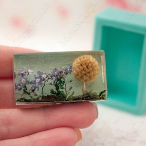 Rectangle Silicone Mold Cabochon Mould For Epoxy Resin Jewelry Mold Transparent Clear Pendant Mold Necklase DIY mold 45х25x14 mm, ML30 (3/9)