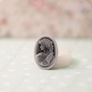 Cameo Mould Victorian Lady Silicone Mold Flexible Polymer Clay Food Safe Molds Resin Molds Soap Fondant Wax Pendant Fimo Mold М9/31*