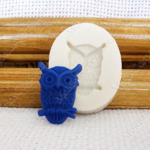 Owl Bird Silicon Mould, Little Owl, Small Bird Mold, For Polymer Clay, Owl Mold, Food-Grade Silicone, For Epoxy Resin, Bird Mold, M115