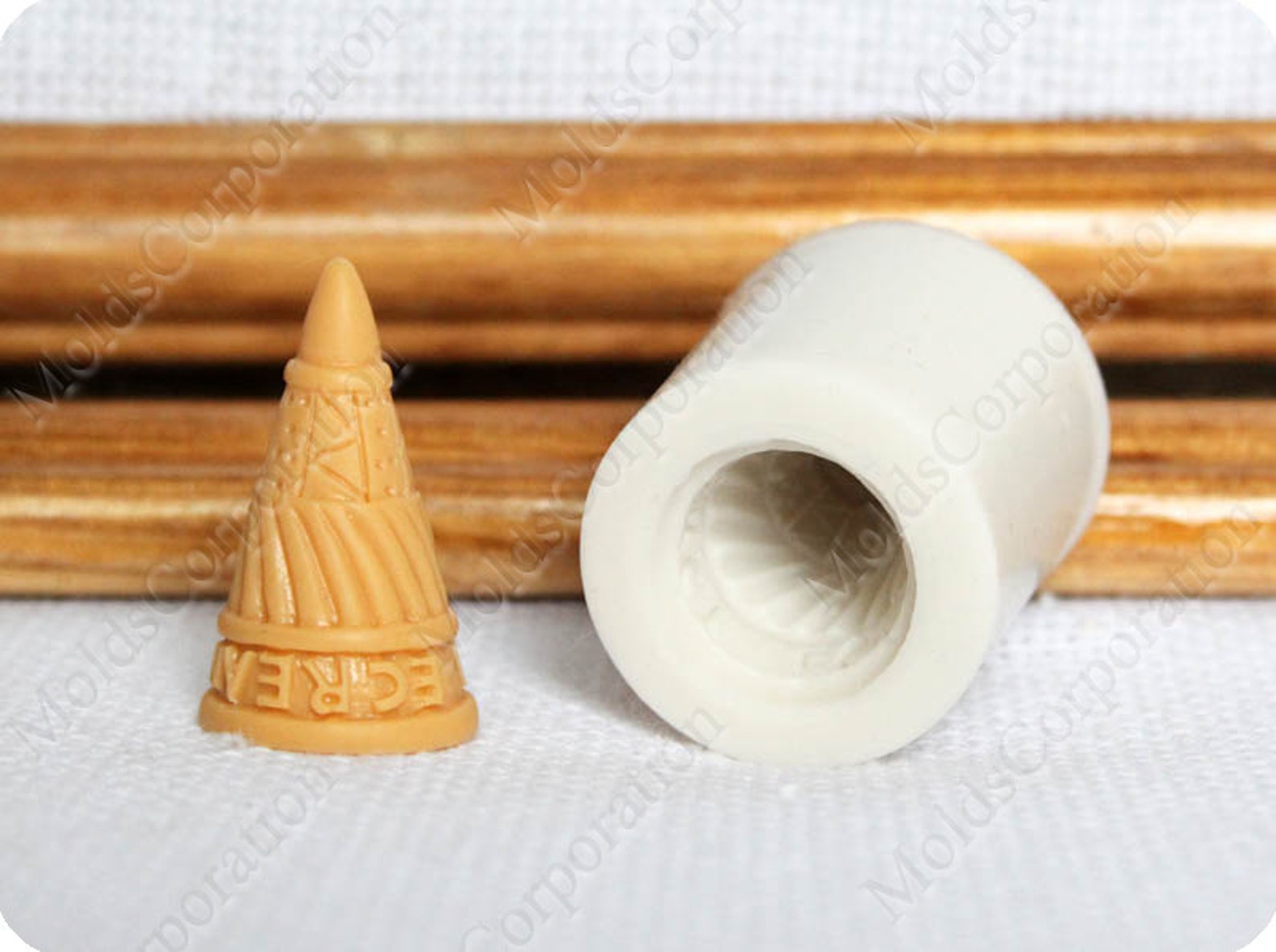 Ice Cream Cone Mold Silicone Mould for Polymer Clay and Etsy
