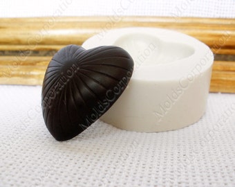 A copy of the Chocolate candy heart, mold silicone, flexible mold, for polymer clay and food, food-grade silicone, М20/1 (2/4)