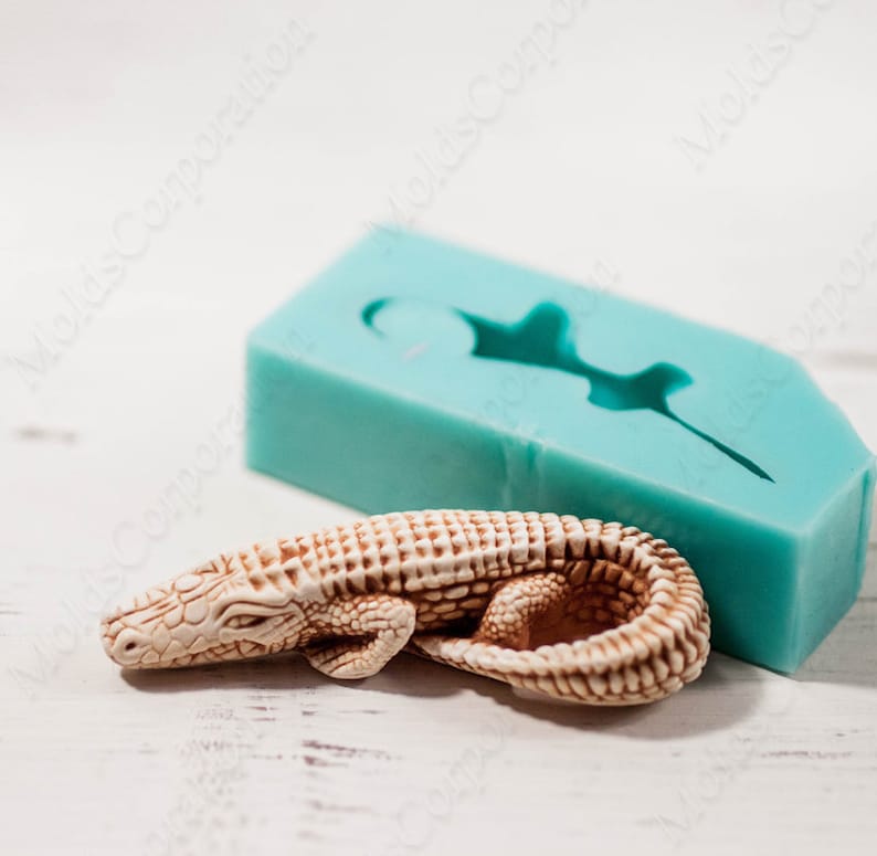 3D Crocodile Silicone Mold for Polymer Clay Food Safe Flexible Etsy