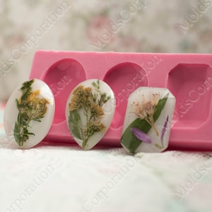 Faceted Pendant Silicone Mold SET, 26х18mm, 29х20mm, 29х21mm, Transparent Clear, Earrings Mold, Cabochon Mould, Faceted Lense Mold, DIY