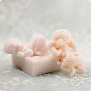 Mold 3D Baby Angel Silicone Mold Flexible Polymer Clay Food Safe Molds Resin Molds Soap Fondant Wax Pendant Mold Chocolate, Choose MC43/...