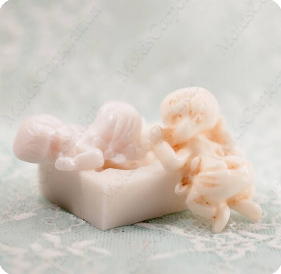 Mold 3D Baby Angel Silicone Mold Flexible Polymer Clay Food Safe Molds Resin Molds Soap Fondant Wax Pendant Mold Chocolate, Choose MC43/...