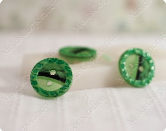 3 Round Buttons Silicon Mold, For polymer clay, For Epoxy Resin, Jewellry, Food Safe Molds, Soap, Fondant, Wax, Pendant Mold, DIY МС31/3