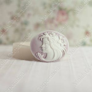 Viktorianische Dame Cameo Silikonform, Für Polymer Clay, Lebensmittelechtes Silikon, Für Epoxidharz, Seife, Fondant, Wachs, Anhänger, Fimo М10/10