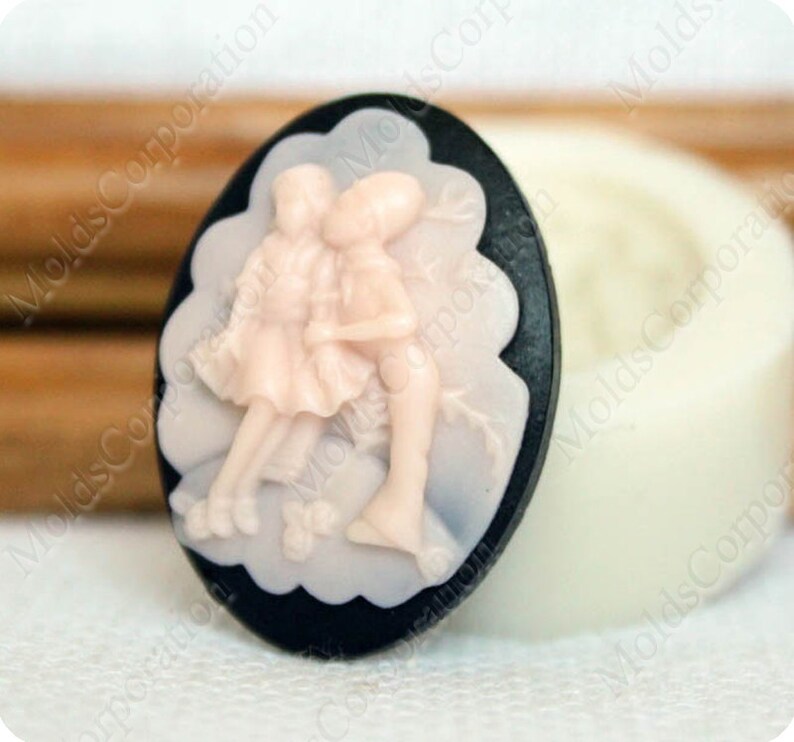 Polymer clay mold DIY Pendant mold Girl mold Cabochon mold Resin mold To choose mold Christmas mold Cameo silicone mold Food mold