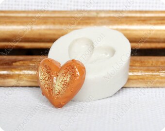 Cake Bread Heart Silicone Mould, For Polymer Clay, Food-Grade Silicone, Pendant, For Epoxy Resin, Fondant, Wax, Candy Mould, DIY M133