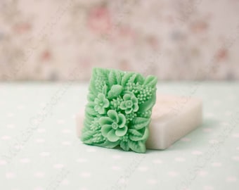 Molde de silicona con forma de flor, 34 x 36 mm, para arcilla polimérica, silicona de grado alimenticio, colgante, molde de resina, scrapbooking, joyería M279