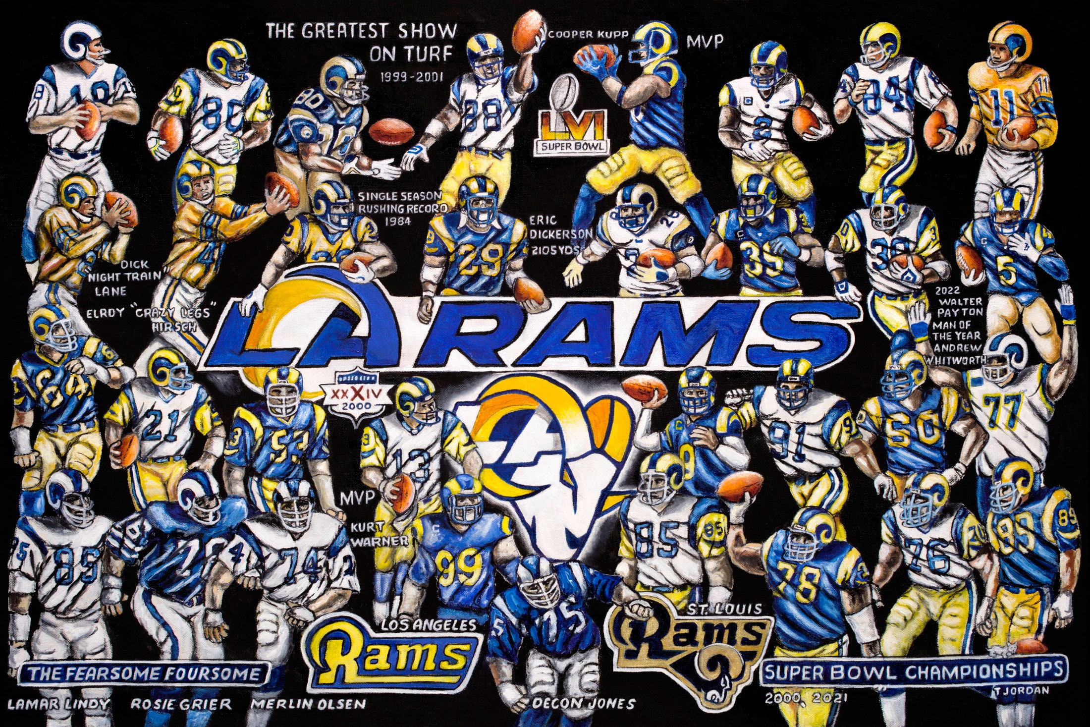 Los Angeles Rams: 2022 Super Bowl LVI Champions Logo Foam Core