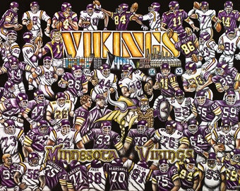 Vikings Tribute - Football Sports Art Print from Thomas Jordan Gallery