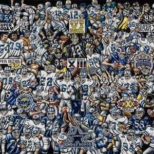 Dallas Cowboys Tribute - Football Sports Art Print from Thomas Jordan Gallery