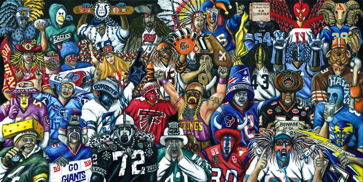 Football Sports Fan Art True Believers Print from Etsy