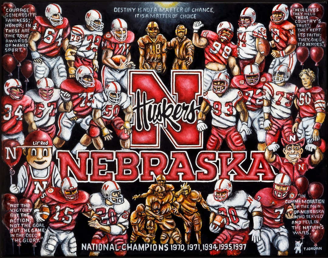 Insegna Da Parete NCAA Nebraska Cornhuskers - 28x43 Cm, Colori Della Squadra, Wincraft