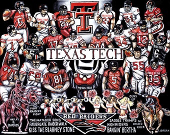 Texas Tech Red Raiders College Tribute Print from Thomas Jordan Gallery