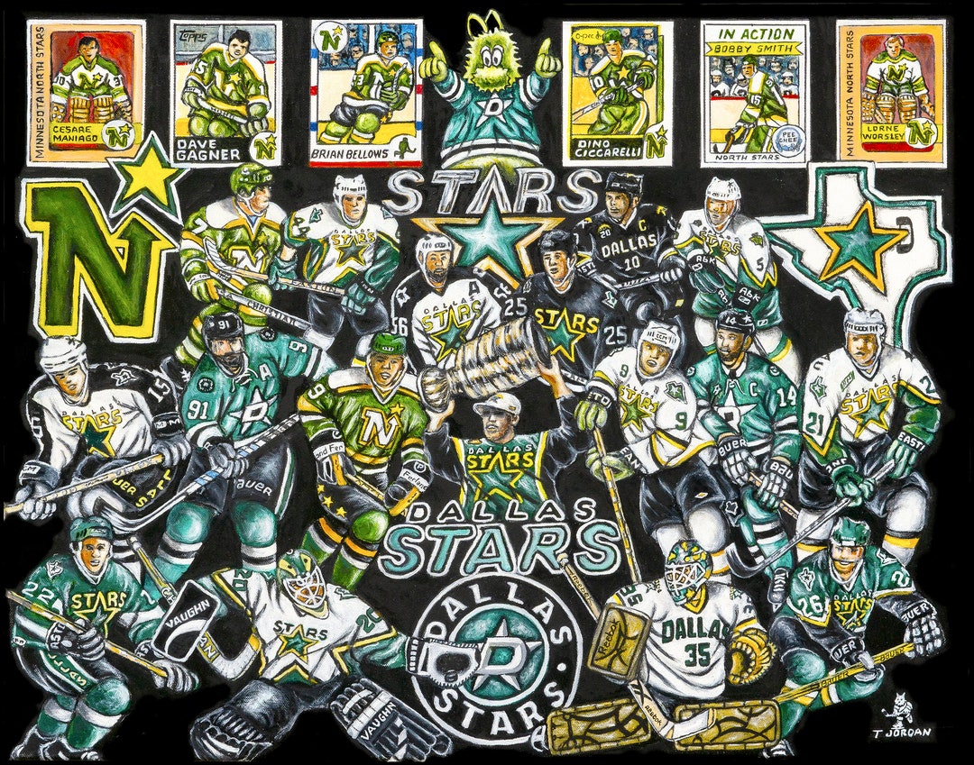 Dallas Stars Hockey Tribute Print From Thomas Jordan Gallery Etsy