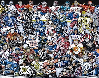 Puck Stops Here - Hockey Sports Art Print from Thomas Jordan Gallery