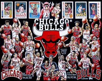 Chicago Bulls Basketball Tribute Print from Thomas Jordan Gallery