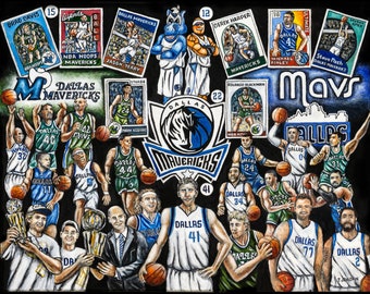 Dallas Mavericks Basketball Tribute Print from Thomas Jordan Gallery