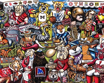 SEC Tailgate Party - Football Sports Art Print from Thomas Jordan Gallery