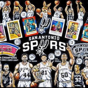 San Antonio Spurs Basketball Tribute Print from Thomas Jordan Gallery