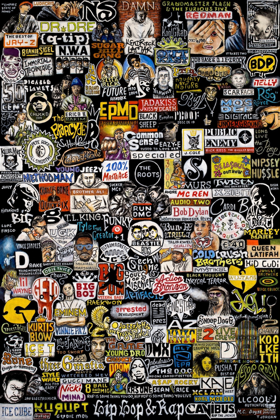 Hip Hop & Rap - Music Entertainment Art Print From Thomas Jordan