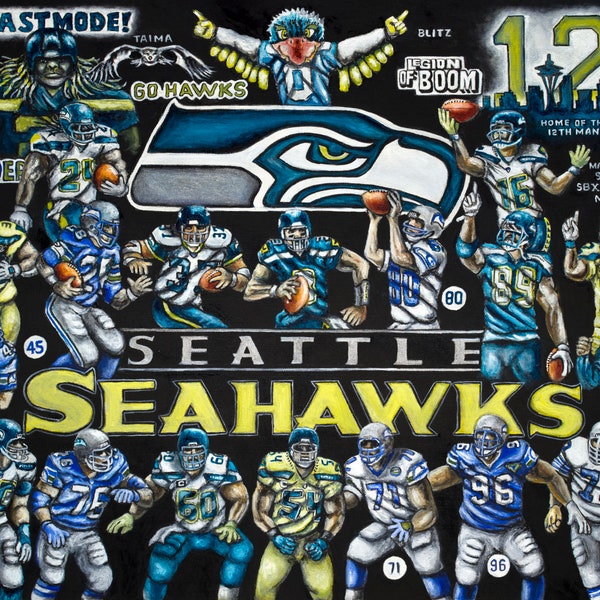 Seattle Seahawks Tribute - Football Sports Art Print from Thomas Jordan Gallery