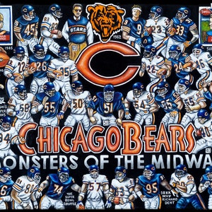 Chicago Bears Tribute - Football Sports Art Print from Thomas Jordan Gallery