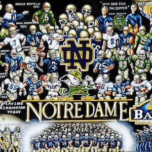 Notre Dame College Football Tribute Print from Thomas Jordan Gallery