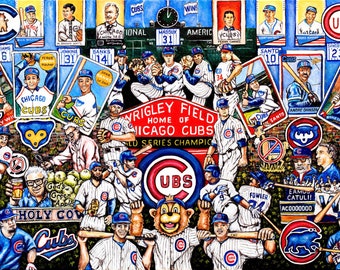 Cubs Tribute - Baseball Sports Art Print from Thomas Jordan Gallery