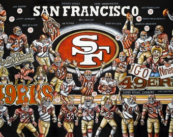 San Francisco 49ers Tribute - Football Sports Art Print from Thomas Jordan Gallery