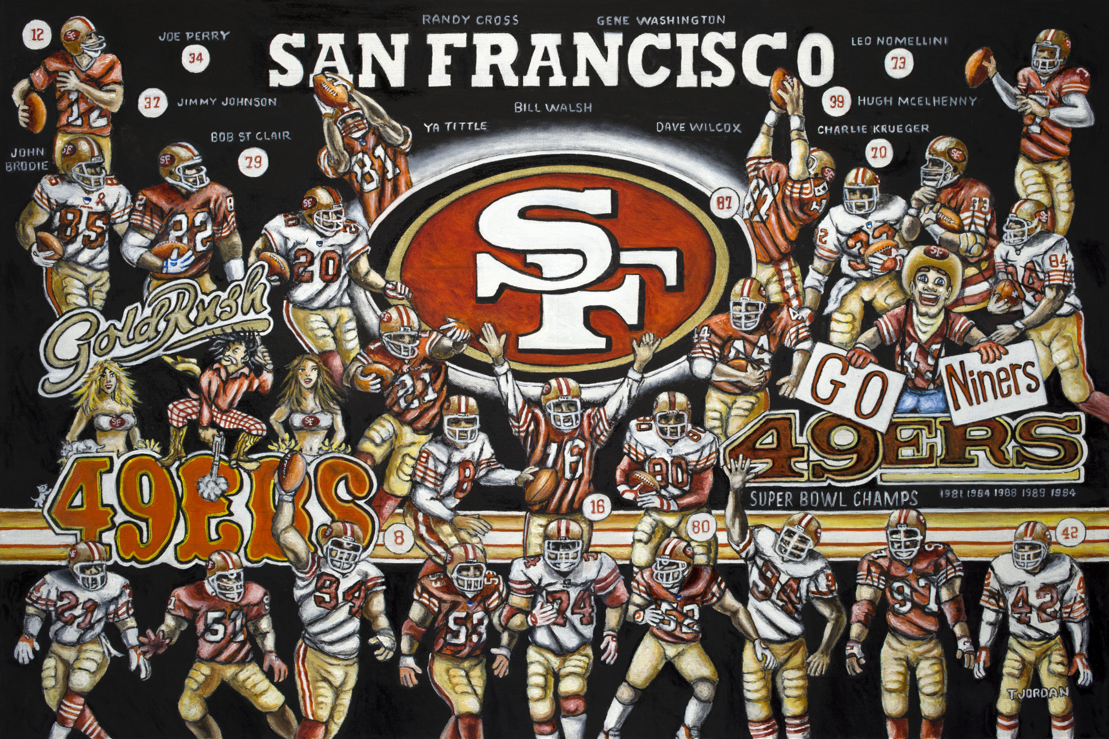 San Francisco 49ers Tribute - Football Sports Art Print From