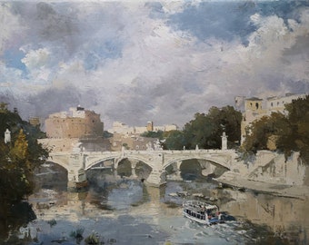 Tiber View, Rome 16x20 inch Wall art