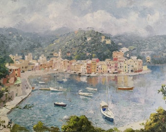 Portofino, 16x12 inch oil on canvas. Wall art