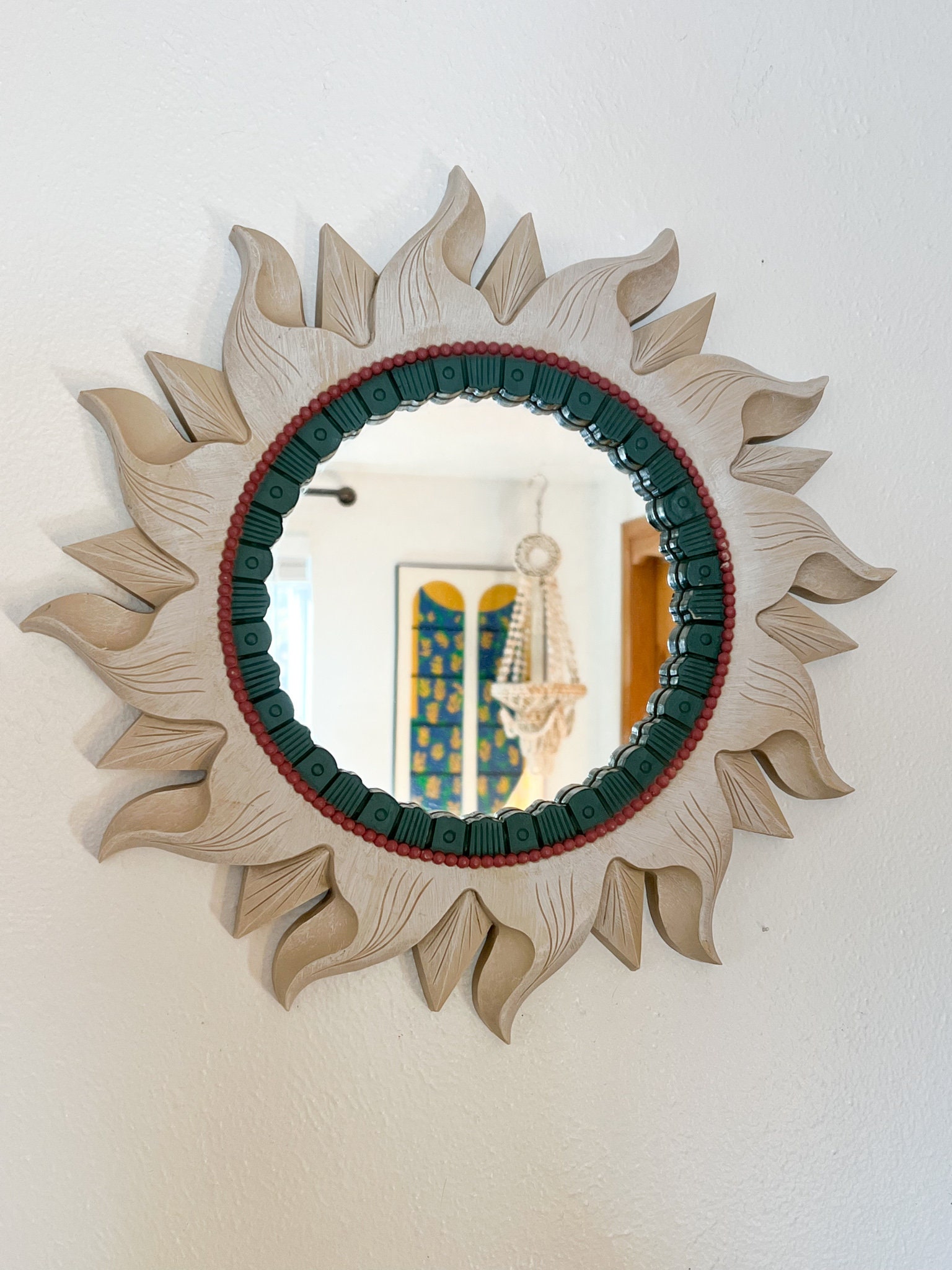 Celestial Wall Mirror Plastic Frame Pastel Pink & Green Etsy