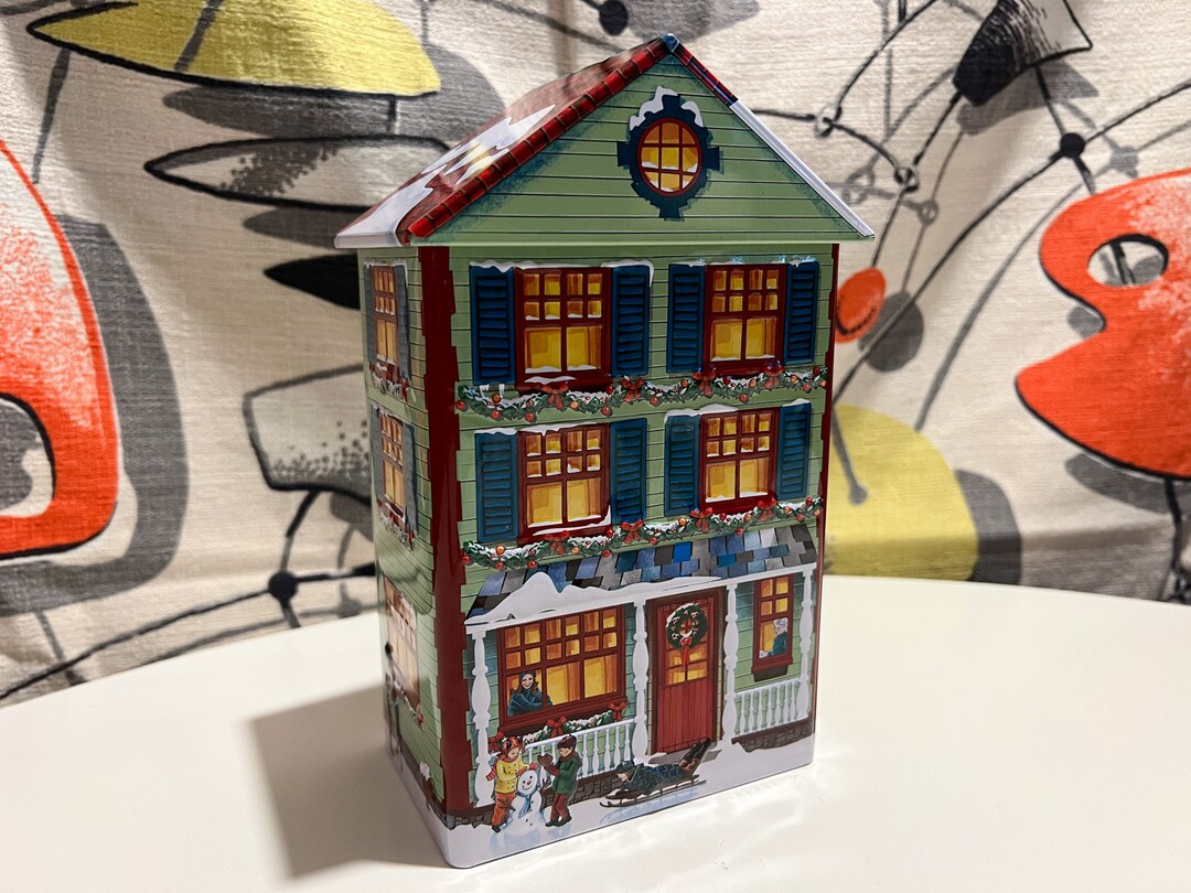 Harry London Christmas Village Tin Candy Tin Single Embossed Etsy