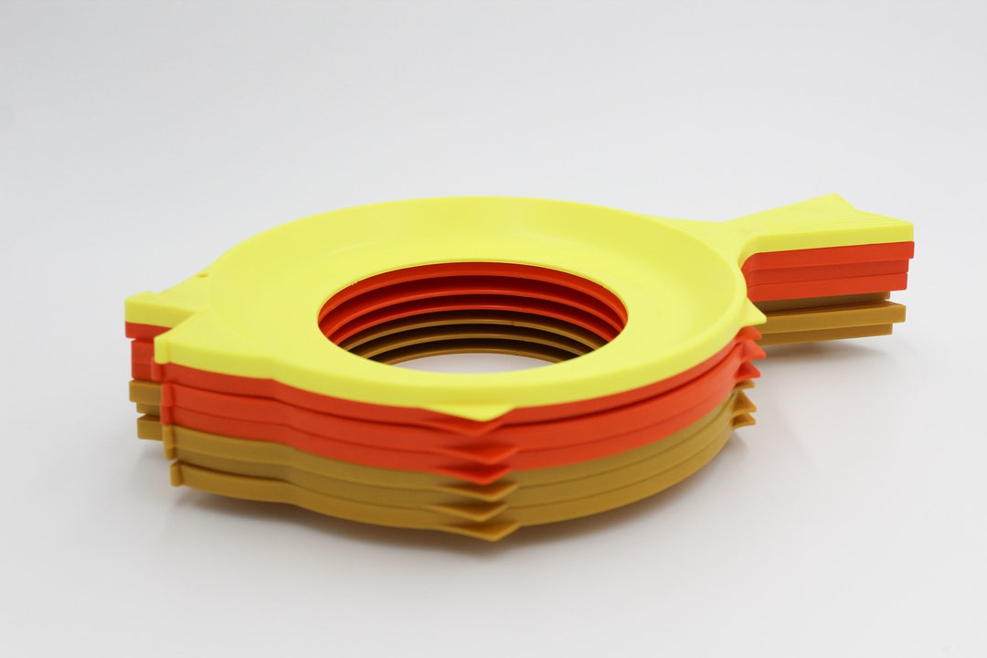 Set of 7 Plastic Fish Shaped Paper Plate Holders 1970's Etsy