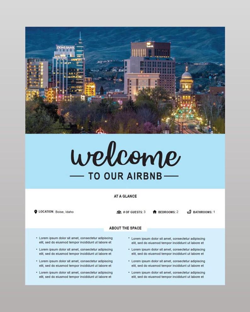 Airbnb House Manual / Welcome Guide/ Guidebook / Welcome Book | Etsy