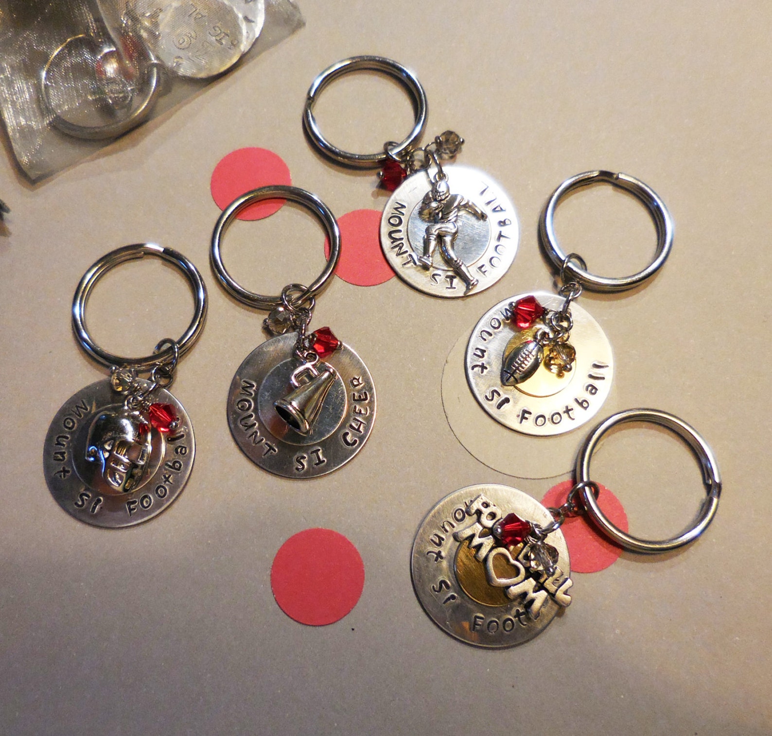 Customizable Football Team Keychain or Necklace Hand Stamped Etsy
