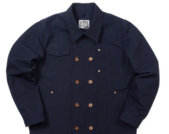 Navy Blue Canvas Work Jacket Made In U.S.A.