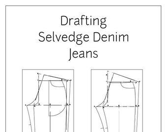 Modèle de jeans en denim à lisière Drafting