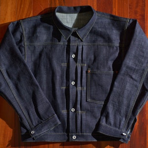 Modèle de couture 506xx de veste en jean de type 1 style années 40