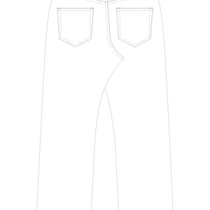 Modèle de jeans en denim à lisière Drafting image 3