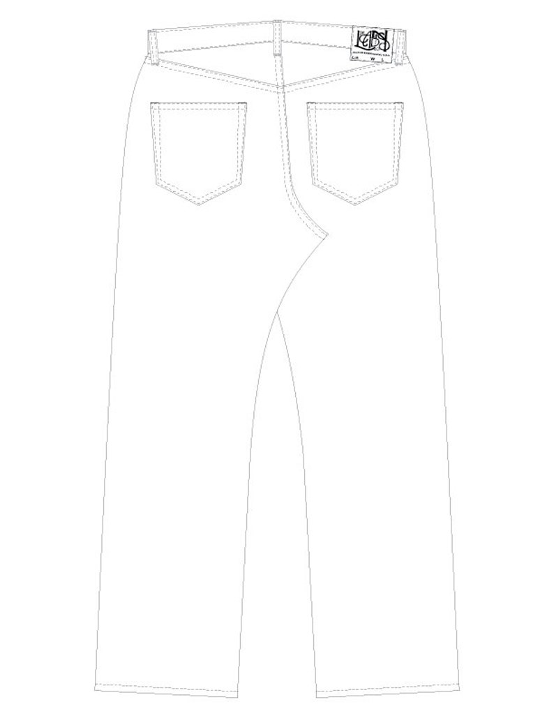 Modèle de jeans en denim à lisière Drafting image 3