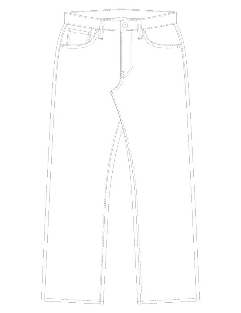 Modèle de jeans en denim à lisière Drafting image 2