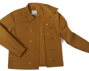 Tan Canvas Work Jacket Made in U.S.A. - Etsy
